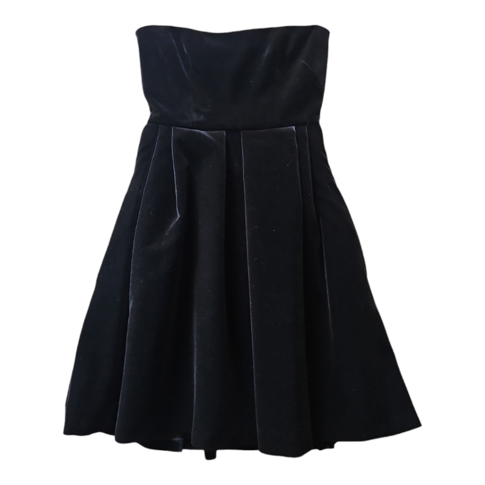 ALEX PERRY | Bryn Strapless Velvet Sculpted Bodice Cocktail Dress US 8 - Picture 4 of 11